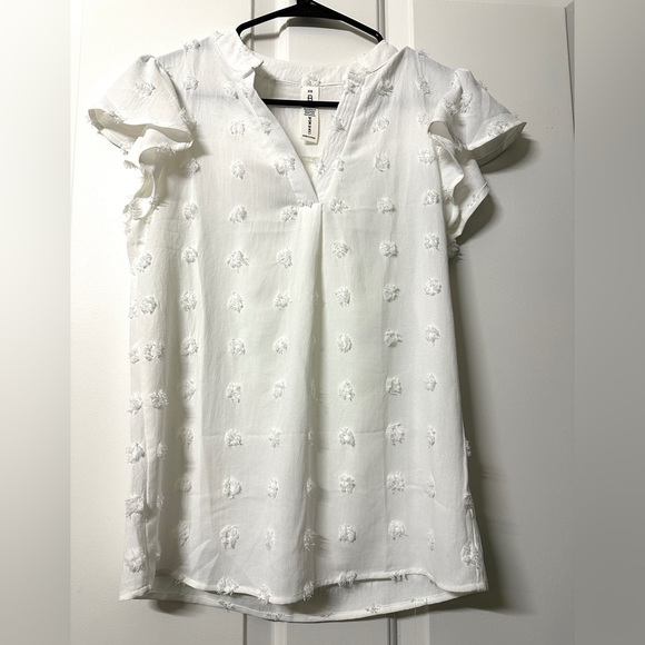 White Ruffle Blouse - Picture 5 of 7